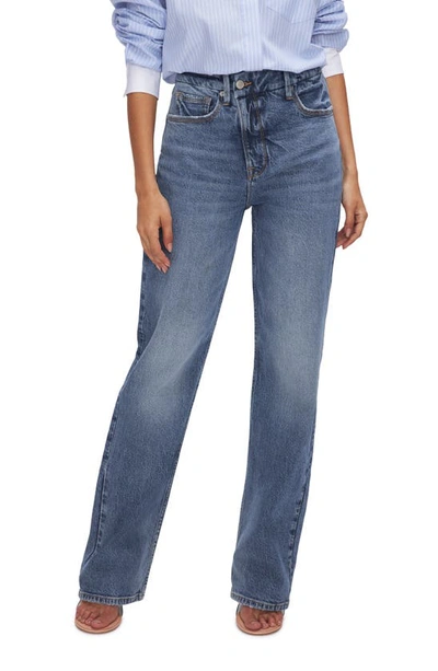 Good American Good '90s High Waist Straight Leg Jeans In Indigo542