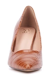 New York And Company Belle Reptile Embossed Pump In Cognac Croc