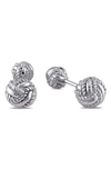 Delmar Knot Cuff Links In Silver