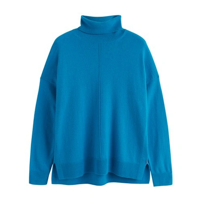 Chinti & Parker Wool-cashmere Relaxed Rollneck Sweater In Teal
