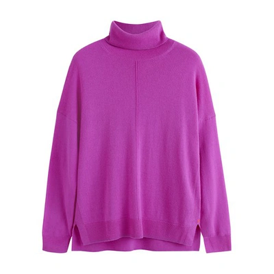 Chinti & Parker Wool-cashmere Relaxed Rollneck Sweater In Vividviolet