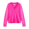 Chinti & Parker Wool-cashmere V-neck Sweater In Hotpink