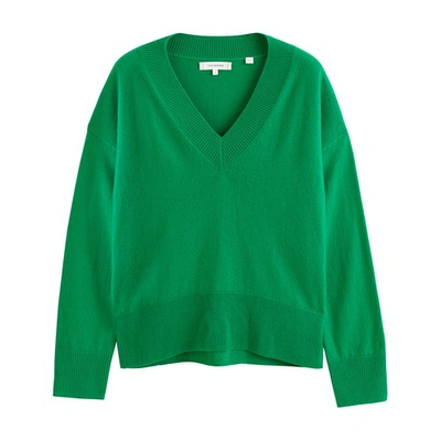 Chinti & Parker Wool-cashmere V-neck Sweater In Junglegreen