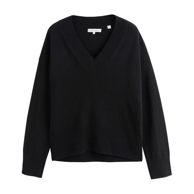 Chinti & Parker Wool-cashmere V-neck Sweater In Black