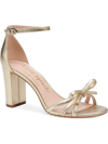 Kate Spade Flamenco Metallic Leather Heels In Gold