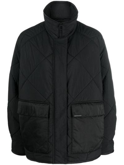 Calvin Klein Padded-design Stand-up Collar Jacket In Schwarz