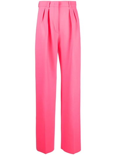 Sportmax Tibet Wide-leg Tailored Pants In Pink