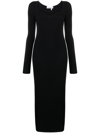 REMAIN SWEETHEART-NECK KNITTED MIDI DRESS