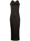 JIL SANDER RIBBED-KNIT MIDI DRESS