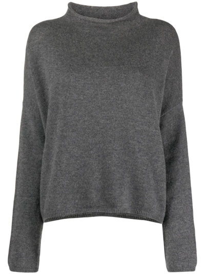 Lisa Yang Mock-neck Cashmere Jumper In Grey