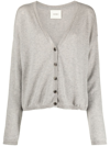 Lisa Yang V-neck Cashmere Cardigan In Grau