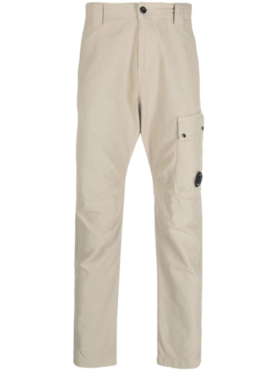 C.p. Company Ottoman Lens-patch Cargo Trousers In Grey