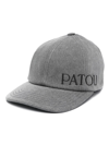 Patou Embroidered-logo Denim Cap In Grau