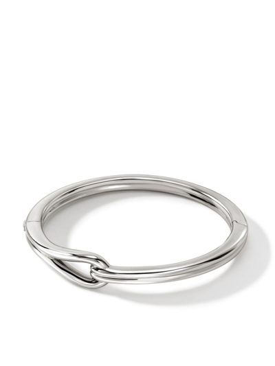 John Hardy Surf Hinged Bangle Bracelet In Silver,gold