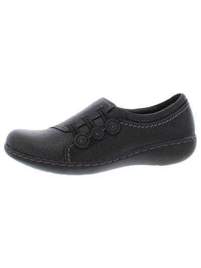 Clarks Ashland Effie Womens Leather Pebbled Clogs In Black