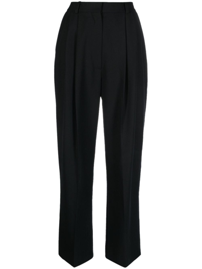 Totême Double-pleated Tailored Trousers In Black
