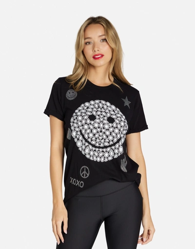 Lauren Moshi Edda Diamond Happyface In Black