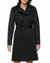 Soia & Kyo Kya Stretch Cotton Trench Coat In Black