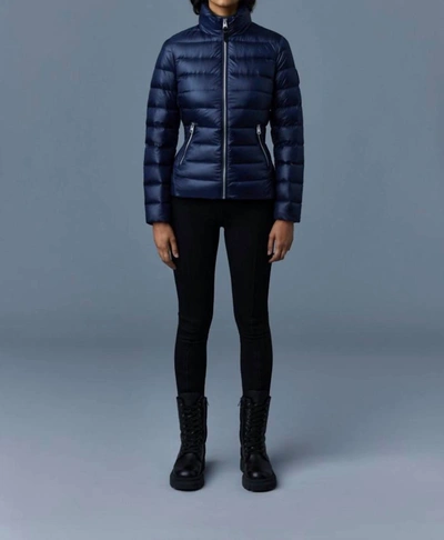 Mackage Davina Recycled Down Tailored Puffer Jacket In Blue