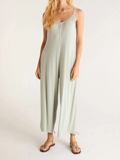 Z Supply Solstice Jumpsuit In Soft Sage In Green