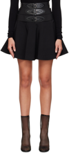 Alaïa Alaia Cotton Flared Skirt In 995 Noir Alaia