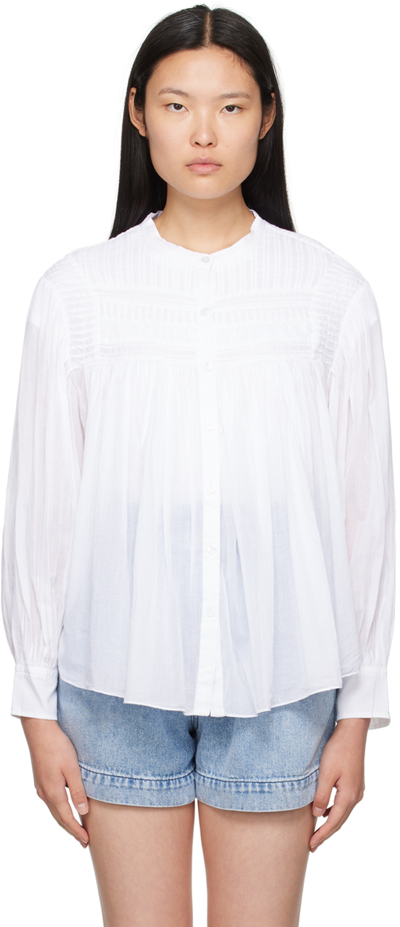 Isabel Marant Étoile White Plalia Shirt In 20wh White