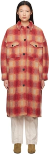 Isabel Marant Étoile Marant Étoile Woman Coat Orange Size 2 Recycled Polyester, Virgin Wool, Polyester, Acrylic In 11or Orange