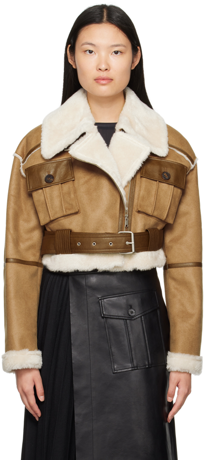Lvir Ssense Exclusive Brown Faux-leather Jacket