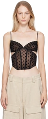 Misbhv Black Monogram Corset In Black