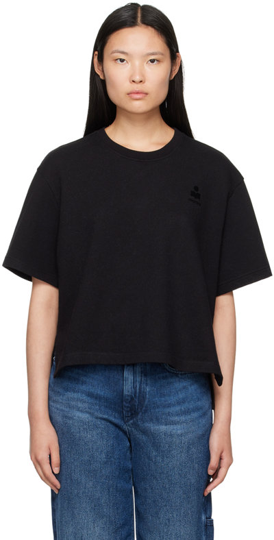 Isabel Marant Étoile Black Mona T-shirt In 01bk Black