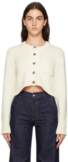 Khaite The Lavan Cashmere Cardigan In 101 Ivory
