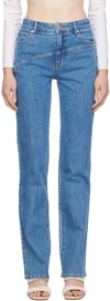 Staud Blue Nolan Jeans In Medium Wash