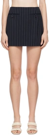 STAUD NAVY ANNETTE MINISKIRT