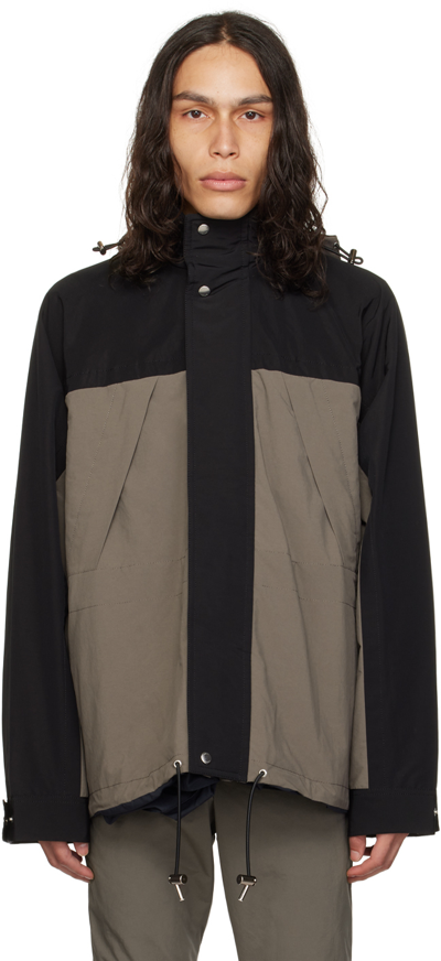 Sacai Taupe Matte Reversible Jacket In 550 Taupe