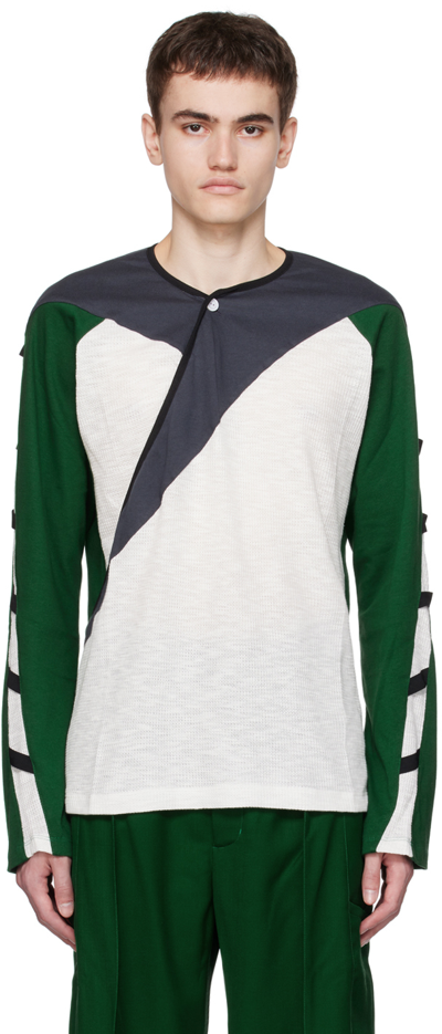 Kiko Kostadinov Multicolor Remus Long Sleeve T-shirt In Green