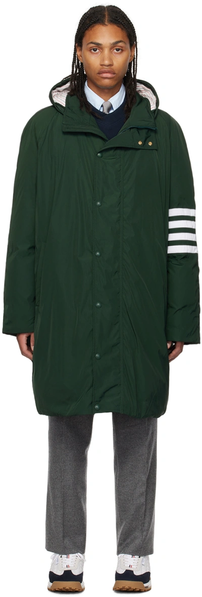 Thom Browne Green 4-bar Coat