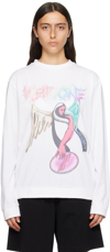 We11 Done Round-necked Logo Sweater In White
