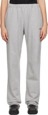 WE11 DONE GRAY WIDE LOUNGE PANTS