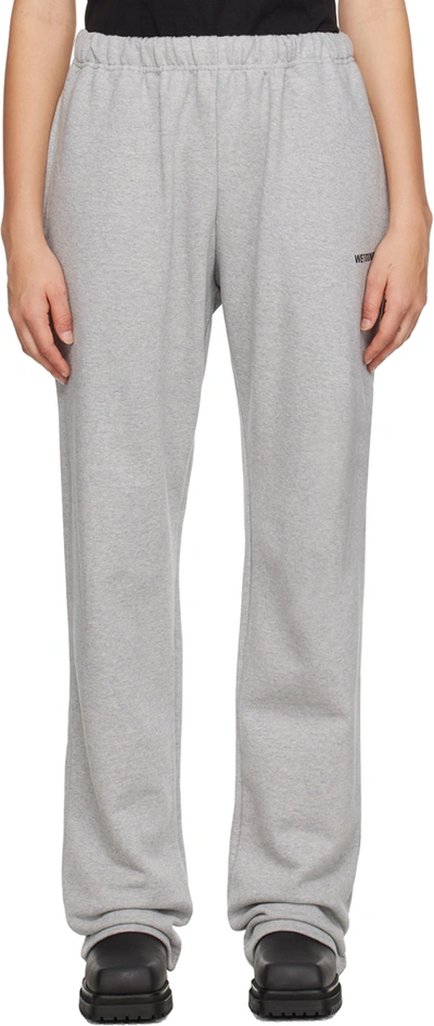 We11 Done Gray Wide Lounge Pants In M/grey