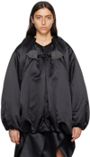 WE11 DONE BLACK PUFF SLEEVE JACKET