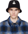 ISABEL MARANT BLACK HALEY BUCKET HAT