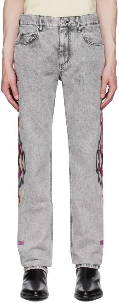 Isabel Marant Grey Joakim Jeans In 02ly Light Grey