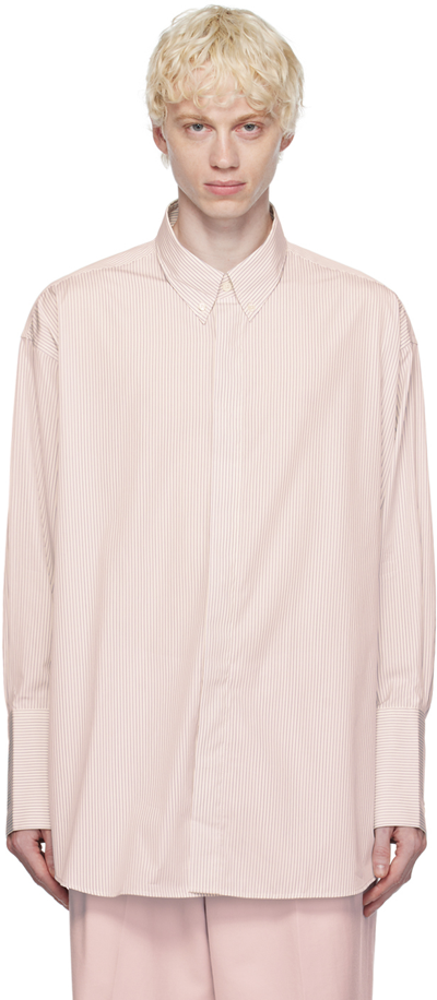 Ami Alexandre Mattiussi White & Blue Button Down Shirt In White/blue/132