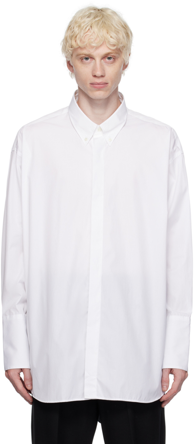 Ami Alexandre Mattiussi White Button Down Shirt In White/100