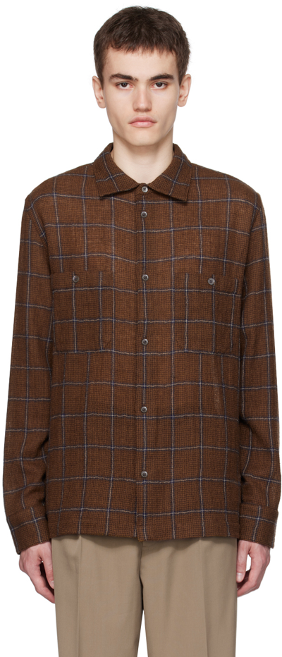 Berner Kuhl Brown Check Shirt In 065 Earth