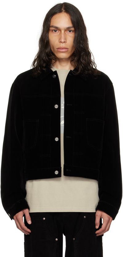 We11 Done Black Spread Collar Jacket