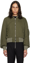 WE11 DONE KHAKI DROPPED SHOULDER BOMBER JACKET