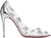 Christian Louboutin Degraqueen Embellished Pumps 100 In S211 Silver/lin Silv