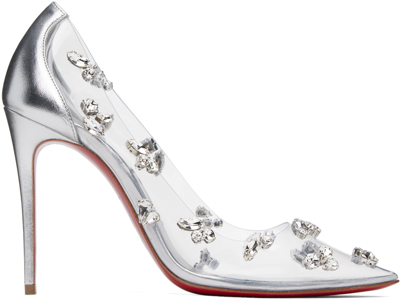 Christian Louboutin Degraqueen缀饰pvc材质高跟鞋 In Silver