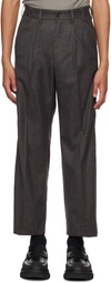 MEANSWHILE GRAY SIDE ZIP TROUSERS
